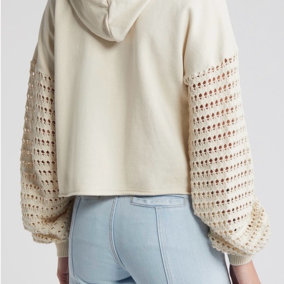 Rails Joyce Open Weave Sweatshirt in Flax XS NWT - Picture 6 of 9